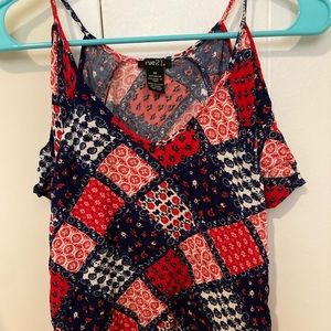 Cutoff sleeve, patriotic top